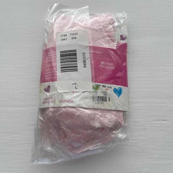 New Justice Footed Convertible Pink Ballet Dance Tights Size Large - Picture 2 of 8